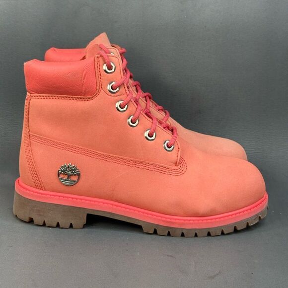 Timberland womens 6" leather Premium Boot shoes size 5 - Picture 1 of 9